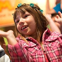 Girl Dancing At Vacation Bible School