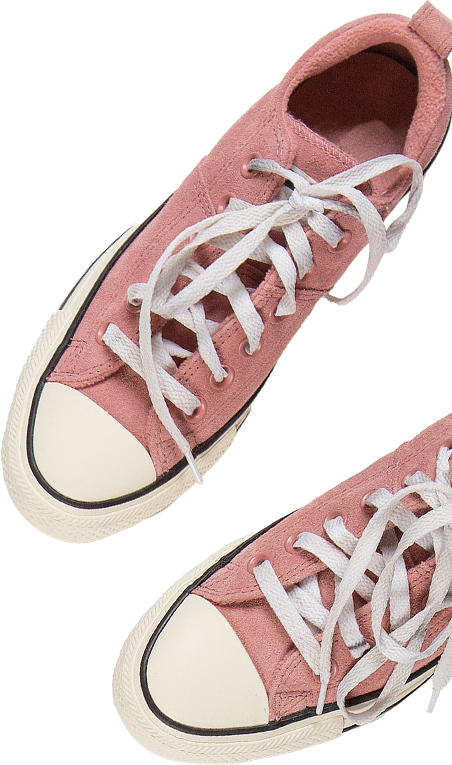 pink pair of sneakers