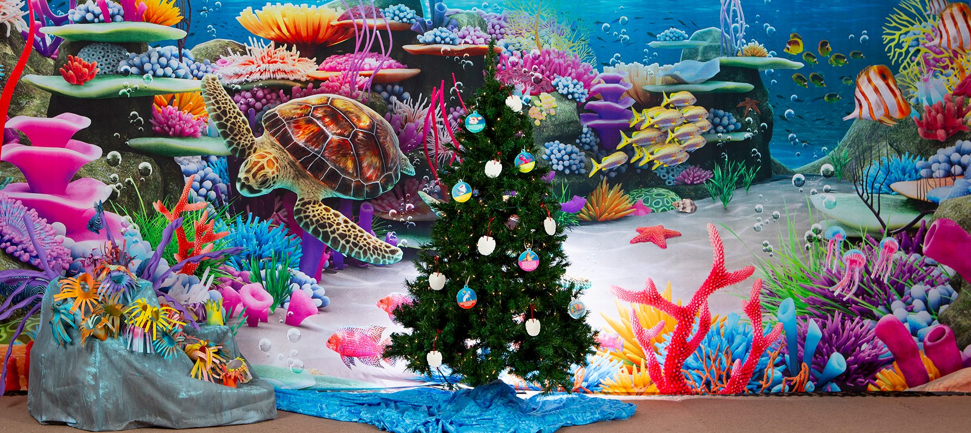 Scuba Christmas Event main stage and purchasable resources