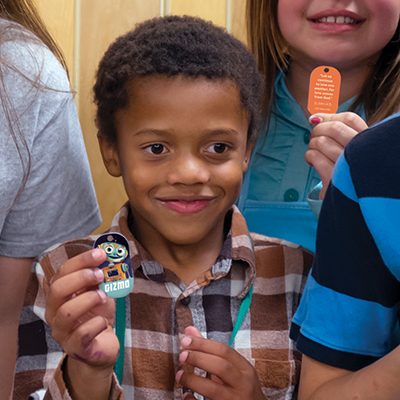 Boy with the Galaxy VBS Bible Memory Buddy
