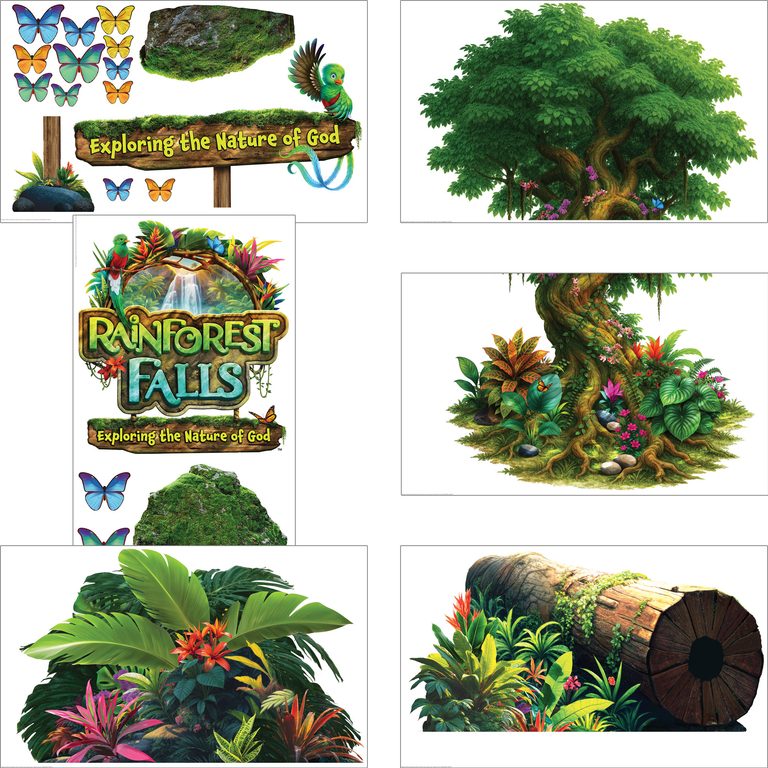 Rainforest Falls VBS Giant Decorating Poster Pack (set of 6) (3 ft. x 5 ft.)