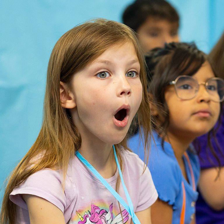 Excited girl at VBS